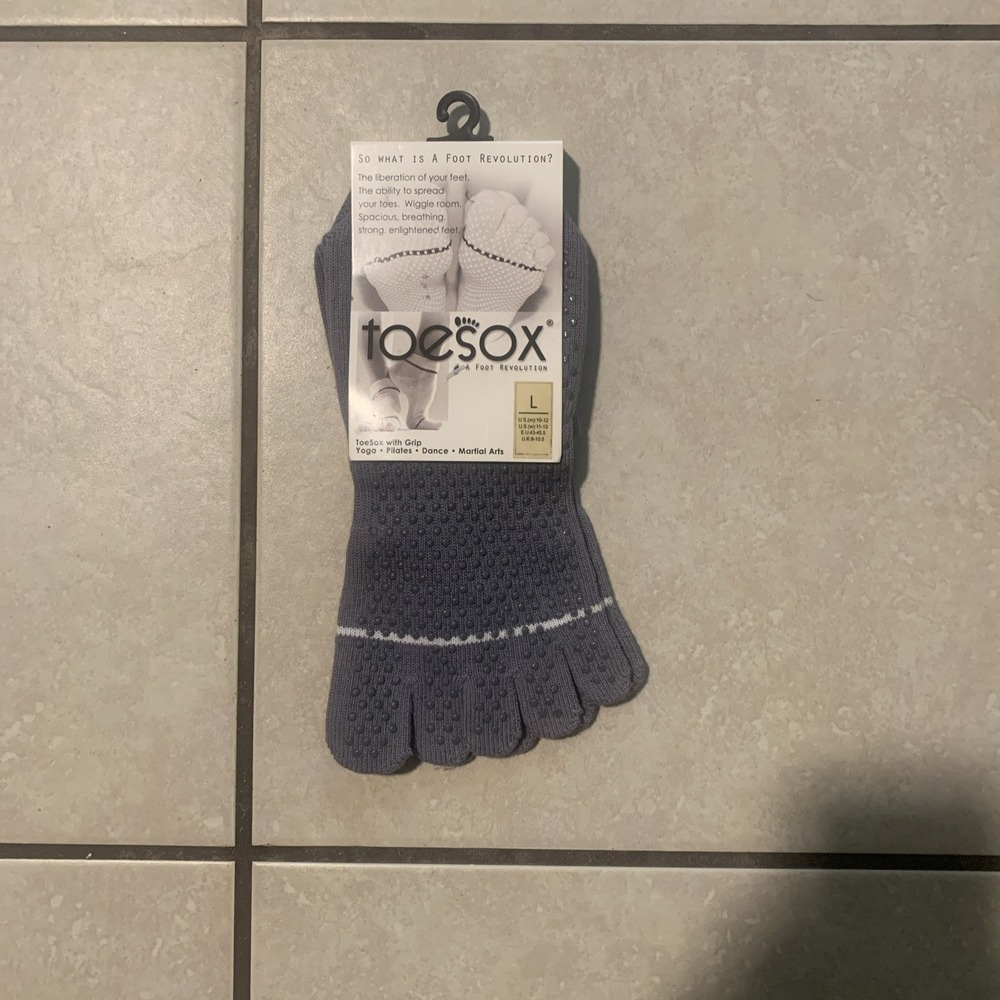 ToeSox Women's Large Gray Socks